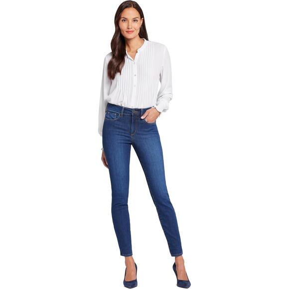 NYDJ Women's 2P Cooper Ami Skinny Legging Denim Jeans Mid Rise Stretch L15-27 - Picture 1 of 9